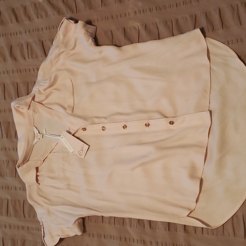 Candie's Pink Button Up Short Sleeve Shirt